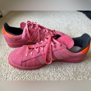 Adidas Campus. Pink (New York Coral) and Pantone Orange.